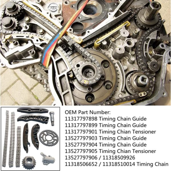 Tidkedjesats, Kompatibel med BMW E90 E91 E92 E93 E60 E61, Dieselmotor 18 / 20