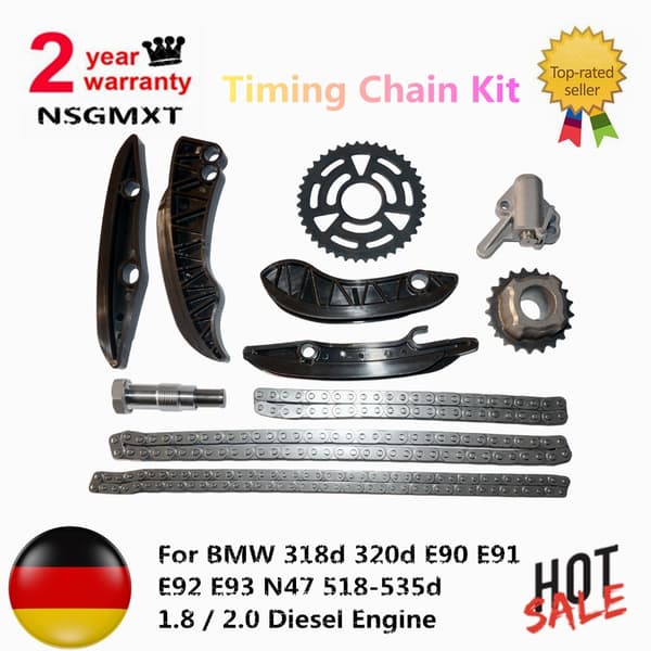 Tidkedjesats, Kompatibel med BMW E90 E91 E92 E93 E60 E61, Dieselmotor 18 / 20
