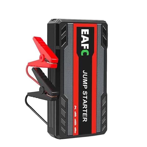 Bilbatteri Jump Starter, 600A Strøm, Bærbar & Nødhjælps Booster, Sort