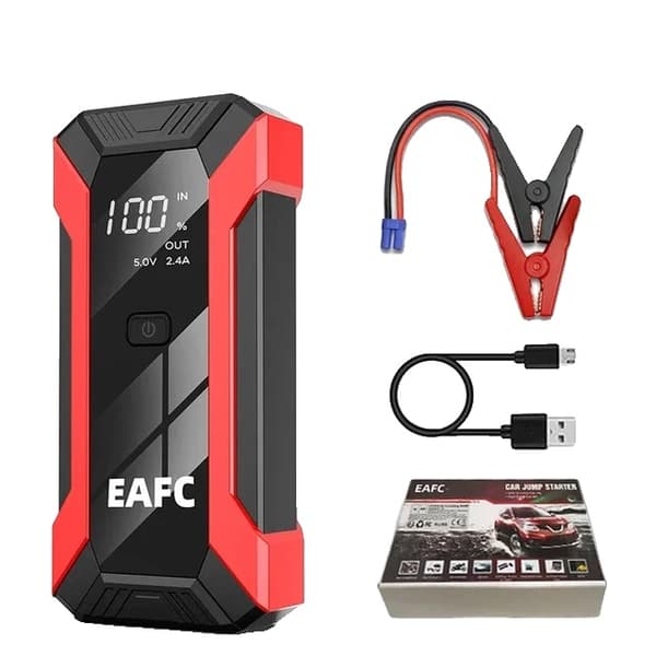 Bil Jump Starter, 2000A Peak Power, Nødstrømsbank Booster, 2000A
