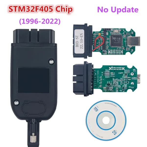 OBD2-stik, STM32F405 chip, ubegrænset understøttelse af VIN-numre, STM32F405, Flersproget
