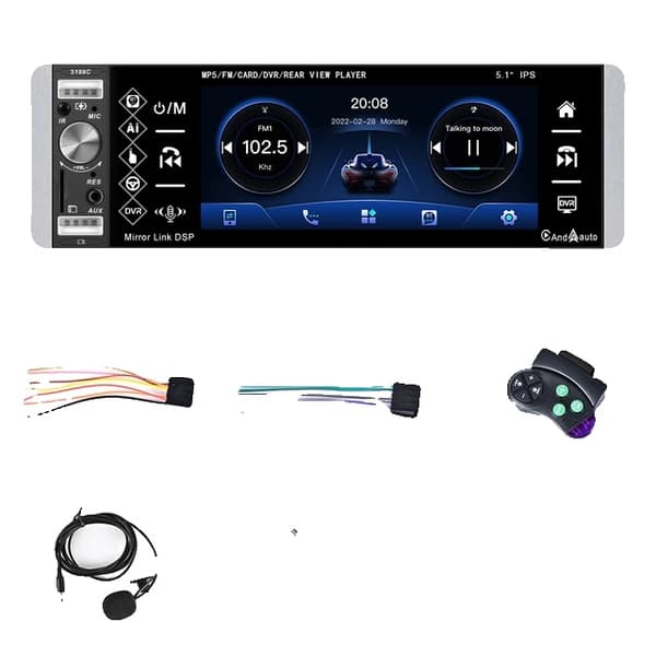 Carplay-autoradiovastaanotin, Bluetooth-yhteys, tekoälyääniohjaus, Carplay Radio vain