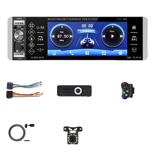 Carplay-autoradiovastaanotin, Bluetooth-yhteys, tekoälyääniohjaus, , Radio With 12 LED