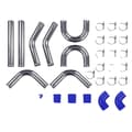 Miniatyrbillede 1 af 4: Universal Intercooler Turbo Piping Kit, 2,5" Aluminiumrør, Silikoneslanger