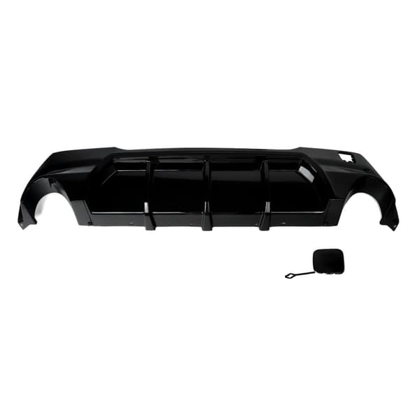 Spoiler Lip, Sort, Blank Finish,Dobbelt Udstødning