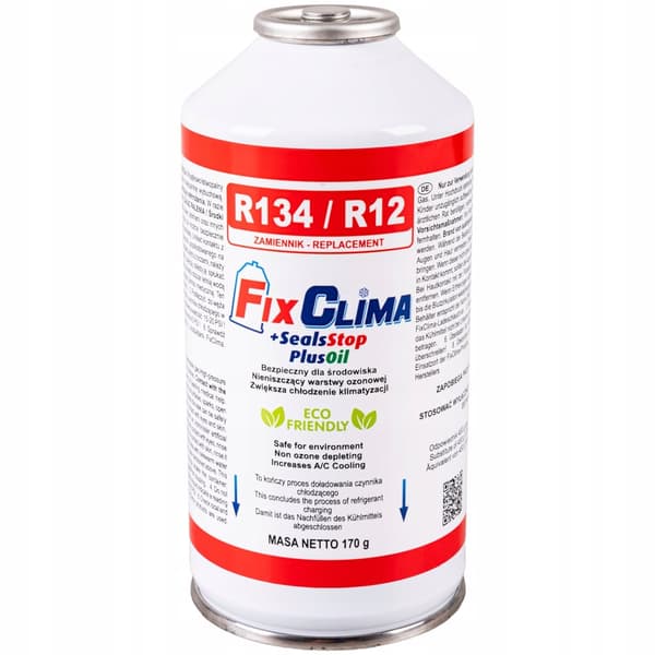 LUFTKONDITIONERING GAS R134A KÖLDMEDEL + TÄTNING 3-I-1 R134A