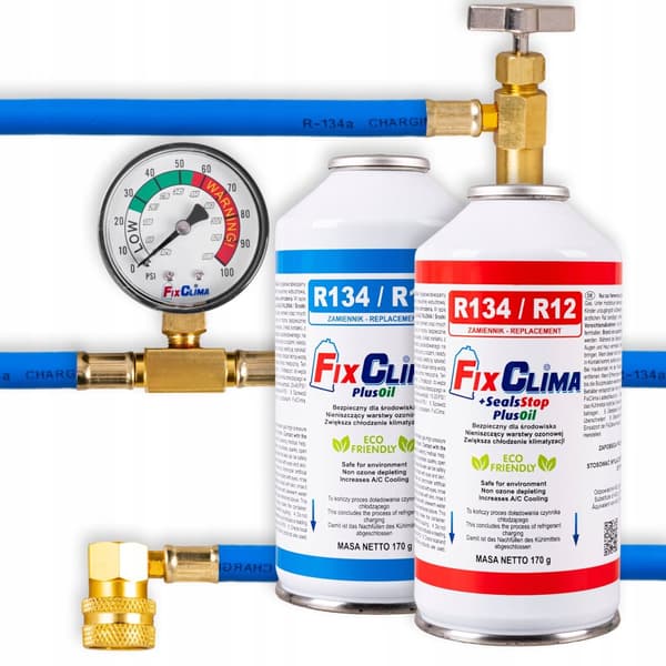 PÅFYLLNINGSSATS FÖR BILLUFTKONDITIONERING GAS KÖLDMEDEL R134A + 3-I-1 PÅFYLLNINGSSATS FÖR BILLUFTKONDITIONERING GAS KÖLDMEDEL R134A + 3-I-1