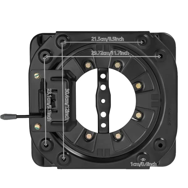 Rotationssitsbas, 360-graders rotation, robust design,svart