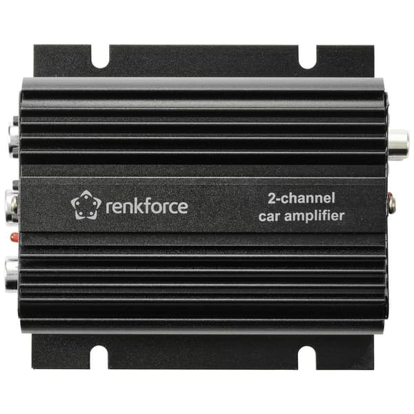 Renkforce RF-CMP-202 2-kanals slutsteg 100 W Bluetooth®-/USB-ljuduppspelning, Volym-/bas-/diskantreglering