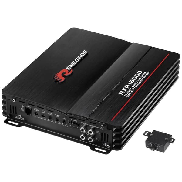 Renegade RXA1800 1-kanals slutsteg 1800 W Volym-/bas-/diskantreglering Passar till följande märken: Universal