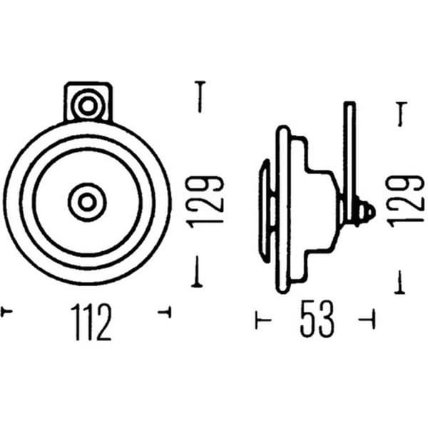 HELLA ENKELT SIGNALHORN, 24 V