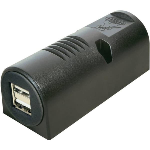 ProCar USB ytmonterat dubbeluttag Tillåten strömbelastning=5 A Passar till (specifikationer) USB-A Eluttag 12 V till 5