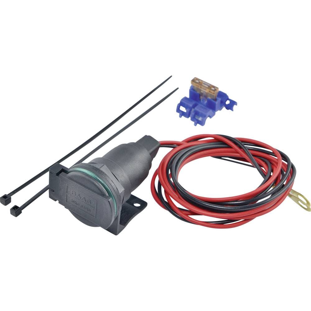 BAAS Cigarettändaruttag med rörhållare ZA02 Tillåten strömbelastning=5 A Passar till Kontakt för cigarrettändaruttag