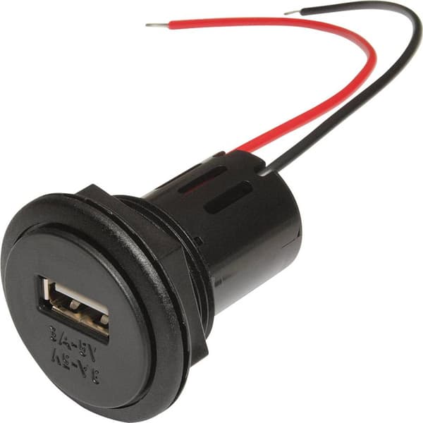 ProCar Power USB inbyggnads Tillåten strömbelastning=3 A Passar till (specifikationer) USB-A Eluttag 12 V till 5 V, 24