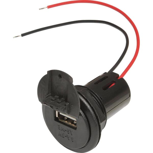 ProCar Power USB inbyggnadsdosa Tillåten strömbelastning=3 A Passar till (specifikationer) USB-A Eluttag 12 V till 5 V,