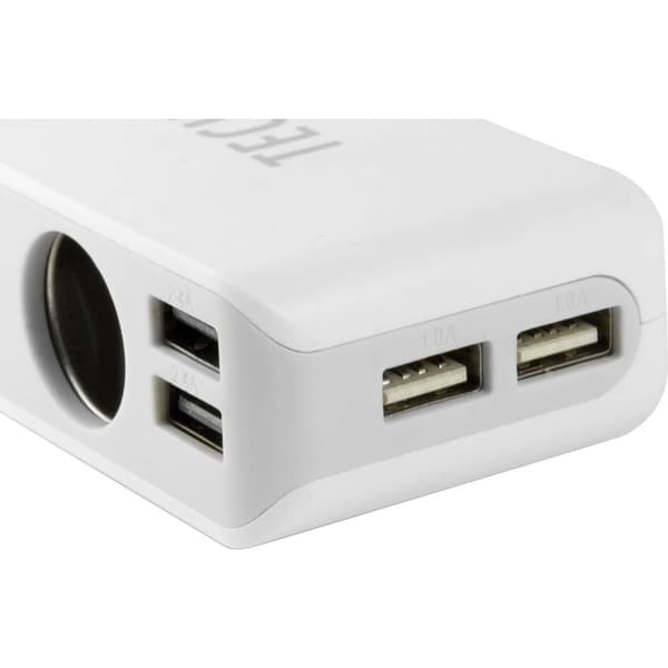 Technaxx 4592 TE11 TE11 Grenkontakt för cigarettändare Antal cigarettkopplingar 3 x Anslutning USB 4 x Tillåten strömbe