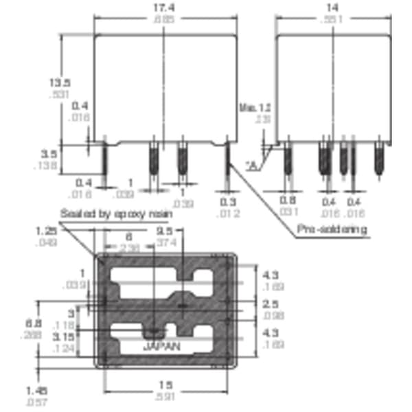 Panasonic ACT212 Bil-reläer 12 V/DC 20 A 2 switch