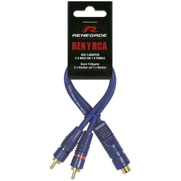 Renegade RENYRCA Y-RCA-kabel 25.00 cm [2x RCA-hane - 1x RCA-hona]