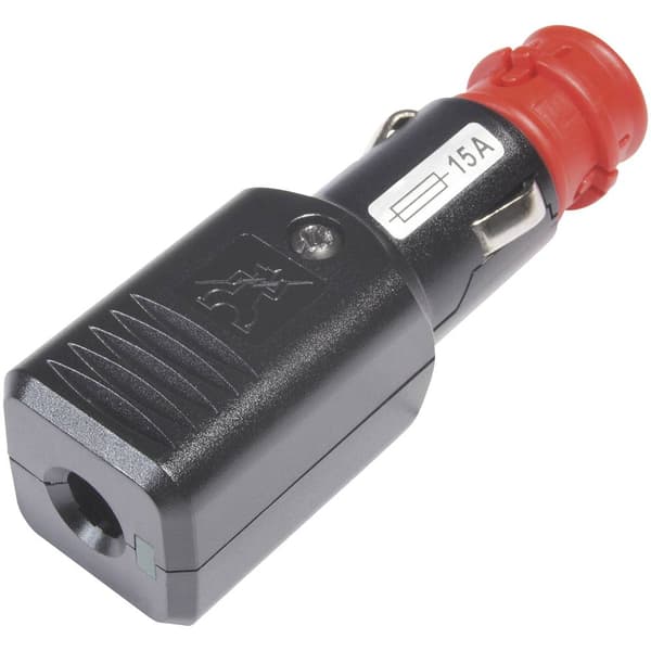 ProCar Universalkontakt NG 15A LED med dragavlastning med säkring, 12-24 volt Tillåten strömbelastning=15 A 12 V, 24 V