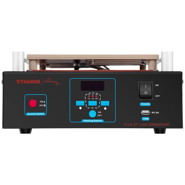 Stamos Soldering LCD-separator - Upp till 12" - 1180W - LED-skärm - USB-port