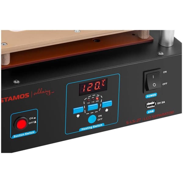 Stamos Soldering LCD-separator - Upp till 12" - 1180W - LED-skärm - USB-port