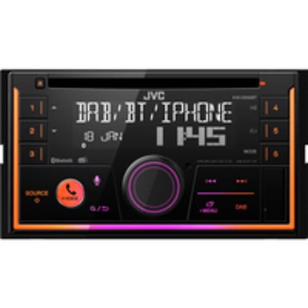 JVC KW-DB95BT Bilstereo Dubbel-DIN Anslutning för rattfjärrkontroll, Anslutning för backkamera, DAB+ Tuner