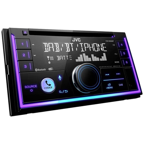 JVC KW-DB95BT Bilstereo Dubbel-DIN Anslutning för rattfjärrkontroll, Anslutning för backkamera, DAB+ Tuner