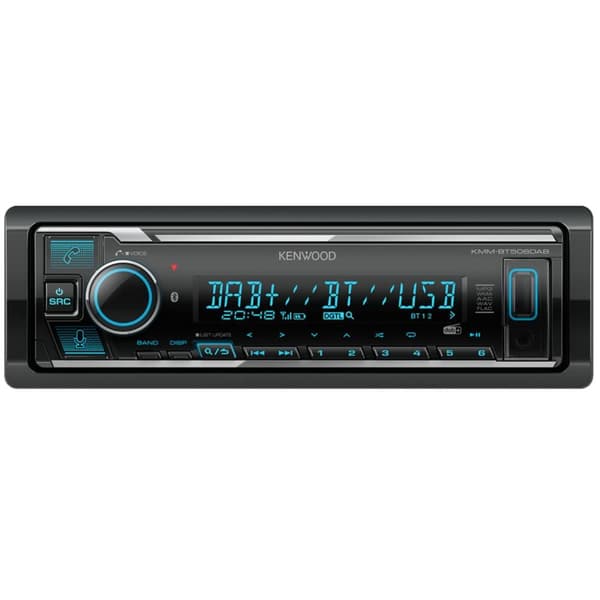 Kenwood KMMBT508DAB Bilstereo DAB+ Tuner, Anslutning för rattfjärrkontroll, Bluetooth