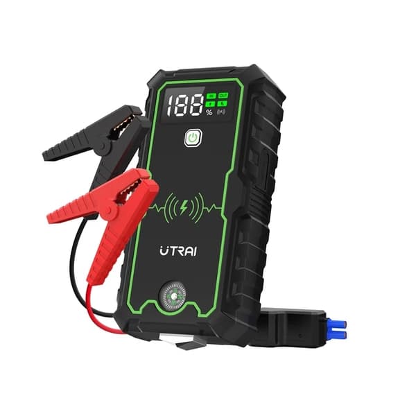 Power Bank Bilstart, Bærbar, 10W Trådløs Opladning, 2500A