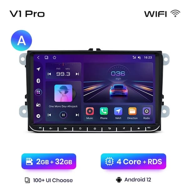 Autosoitin, Carplay-yhteensopivuus, GPS-navigointi, V1 C (1GB 32GB)A