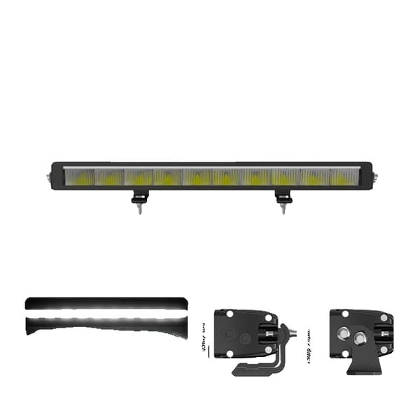 LED-ljusramp, smal design, vit och amberfärgat ljus, 42 tum