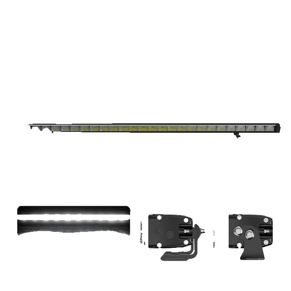 LED-ljusramp, smal design, vit och amberfärgat ljus, 42 tum