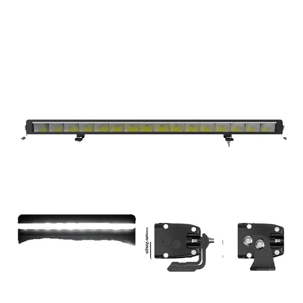 LED-ljusramp, smal design, vit och amberfärgat ljus, 42 tum