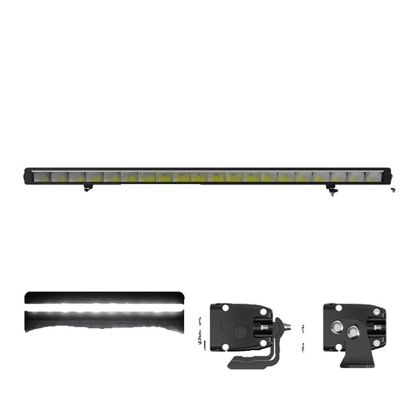 LED-ljusramp, smal design, vit och amberfärgat ljus, 42 tum
