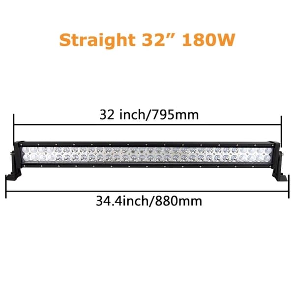 LED-arbetsljusramp, dubbelradig, terrängbil, 240W med trådkit