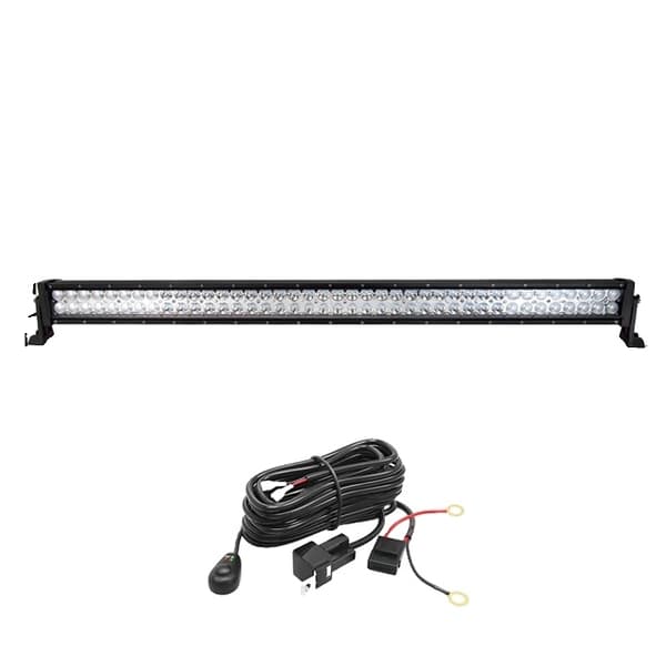 LED-arbetsljusramp, dubbelradig, terrängbil, 240W med trådkit