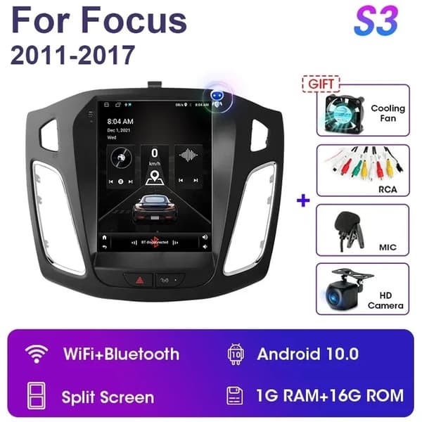 Auton stereoradio, Android 11, navigointi GPS, S10-B-Kamera