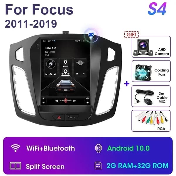 Auton stereoradio, Android 11, navigointi GPS, S10-B-Kamera