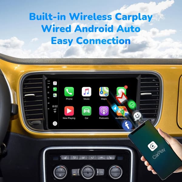 CarPlay-autoradio, langaton yhteys, Android 12 monimediasoitin, S1 (2GB 32GB)