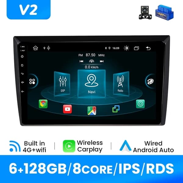 CarPlay-autoradio, langaton yhteys, Android 12 monimediasoitin, S1 (2GB 32GB)