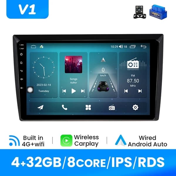 CarPlay-autoradio, langaton yhteys, Android 12 monimediasoitin, S1 (2GB 32GB)
