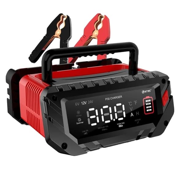 Bilbatterioplader, 30A Hurtig Opladning, Multi-Spændings Kompatibilitet, EU STIK