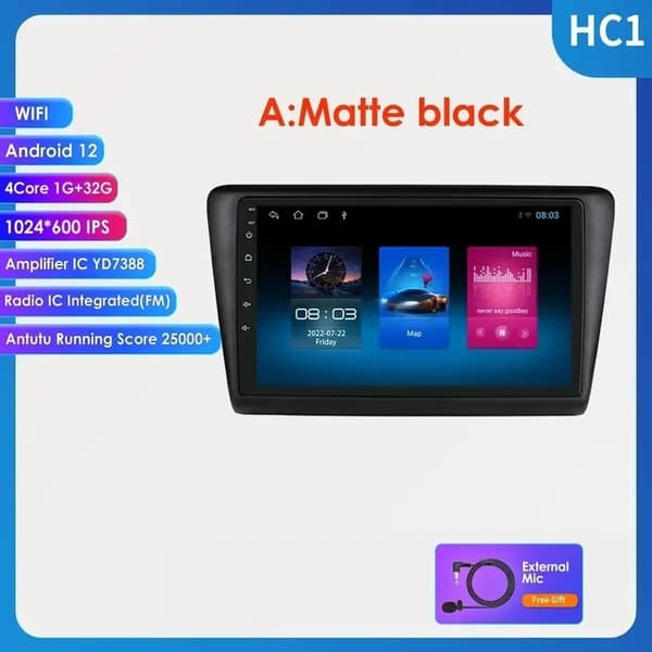 Android-autoradio, GPS-navigointi, CarPlay, HC1