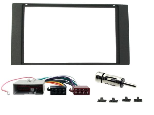 Double Din Black Fascia Surround Panel Wiring Harness For Ford Fiesta 2002-2005