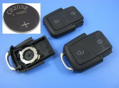 REPLACEMENT 2 BUTTON REMOTE KEY FOB CASE + BATTERY FOR SEAT LEON IBIZA