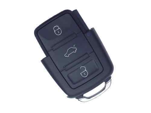 3 BUTTON KEY CASE FOB SHELL FLIO FOR VW VOLKSWAGEN BEETLE GOLF JETTA PASSAT
