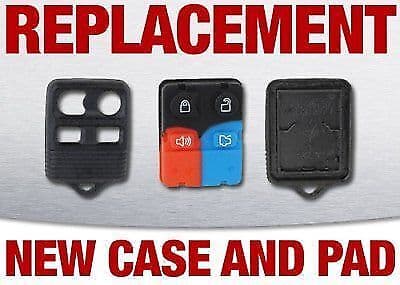 REPLACEMENT 4 BUTTON REMOTE FOB CASE + RUBBERS FOR FORD TRANSIT CONNECT
