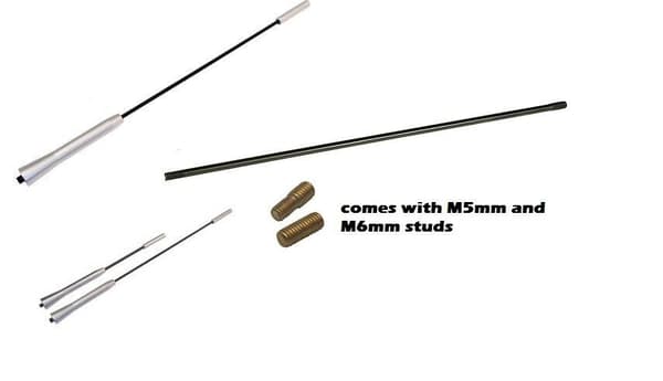 BLACK BEE-STING/WHIP AERIAL ANTENNA MAST REPLACEMENT FOR FORD ESCORT FIESTA KA