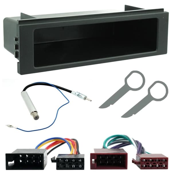 SINGLE DIN CD FACIA FASCIA PANEL POCKET FULL KIT FOR VW GOLF MK4 IV 99-05