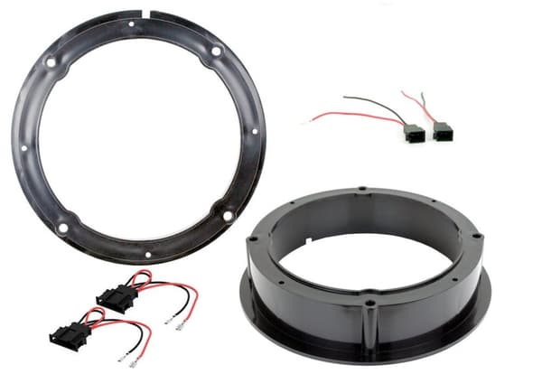 FRONT DOOR SPEAKER ADAPTOR RINGS SPACERS 165MM 6.5″ FOR VW PASSAT B5